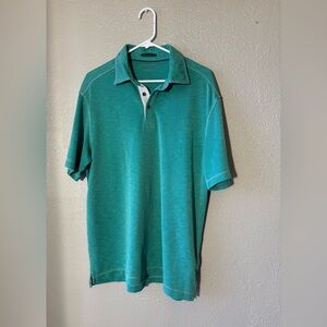 Johnston & Murphy GreenPolo Casual Golf Shirt size Large